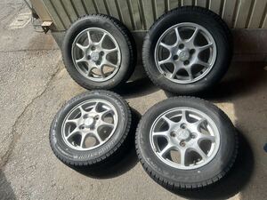 【2018年製】【4本】155/65R13三菱 純正　１３×４Ｊ ４穴 １００ ＋４６ ブリヂストン　スタッドレス　ＶＲＸ２