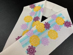 ▼三作▼送料無料　税込即決　豪華刺繍　ちりめん半衿　Ｄ256