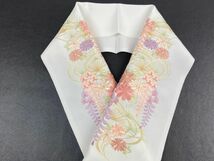 ▼三作▼送料無料　豪華　刺繍半衿　シルエリー　日本製　Ｄ409_画像1