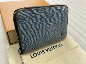 1円〜 LOUIS VUITTON ルイヴィトン M61191 エピデニム ジッピーコインパース カードケース 小銭入れ デニムライト ブルー系 