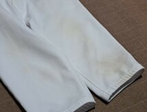 【同梱可能】 ミズノ mizuno 野球 ユニホーム パンツ ズボン Oサイズ ホワイト ショートフィット 高校野球 学生実使用品_画像3