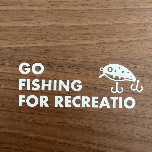 252. 【送料無料】 釣り GO FISHING FOR RECREATION カッティングステッカー フィッシング【新品】