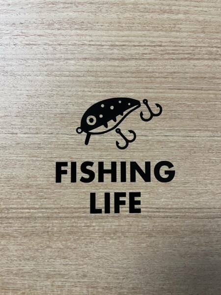 58. 【送料無料】 釣り FISHING LIFE カッティングステッカー ルアー フィッシング アウトドア 【新品】