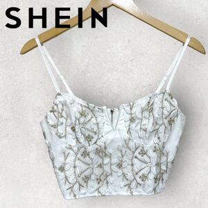 SHEIN フローラル刺繍 ビスチェ キャミソール