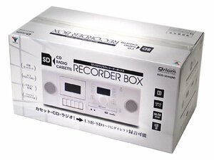 展示品/新品同様　SD/CDラジオカセットレコーダー リモコン付き KC.D-S.U45(W)ホワイト(管理番号No-@)