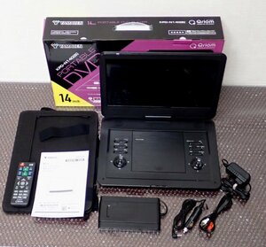 ●CCM●　美品　2023年製　14インチ ポータブルDVDプレーヤー 3電源 K.PD-N14.0(B)(管理番号No-JAN3541)