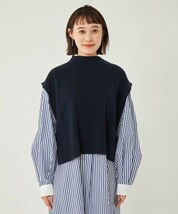 新品タグ付き UNITED ARROWS green label relaxing ユナイテッドアローズグリーンレーベルリラクシング ベスト&シャツワンピース 2点セット_画像2