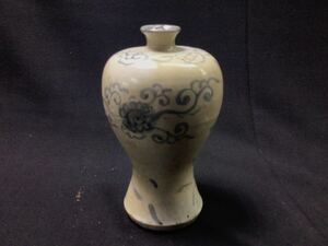 S6142 ■ Old House Ubetsu 53 ■ Окрашенная цветочная ваза Ваза Ханай Токури Кой -Ко Корейский Арт Династия Ли Династия Ли династия