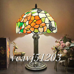 ◆綺麗◆芸術品◆ステンドランプ ステンドグラス テーブルスタンド 花柄 ランプ 照明 レトロな雰囲気 ティファニー技法 室内装飾