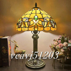 ◆美品◆芸術品◆ステンドランプ ステンドグラス テーブルスタンド 照明 ランプ レトロな雰囲気 ティファニー技法 室内装飾