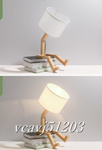 ◆稀少品◆ledランプ テーブルスタンド 木製 北欧 個性 LED 照明 リビング ベッドルーム用ランプ 卓上スタンド 室内装飾 電球付き_画像3