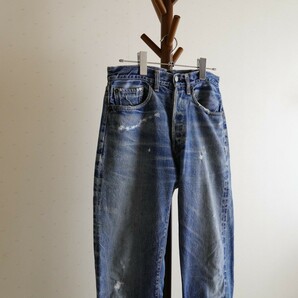 50S 60S ギャラ入り Levi's 501XX USA製 ヒゲ 紙パッチ オリジナル デニム ジーンズ vintage ビンテージ bige 赤耳 506XX 507XX 557XXの画像2