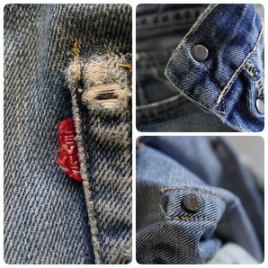 50S 60S ギャラ入り Levi's 501XX USA製 ヒゲ 紙パッチ オリジナル デニム ジーンズ vintage ビンテージ bige 赤耳 506XX 507XX 557XXの画像5