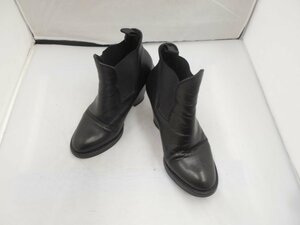 【Acne】アクネ　レディース　サイドゴアショートブーツ　ブラック　レザー　38（約23．5cm相当）ヒール9.5cm　SY02-BMW