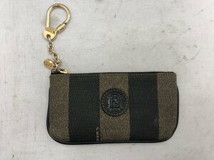 【FENDI】フェンディ　ペカン柄　チャーム型コインケース　ブラウン　SY02-E8F