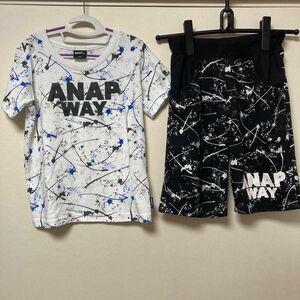 ANAP アナップ　セットアップ　120 130 半袖Tシャツ　ハーフパンツ　セット