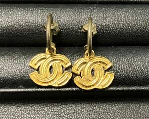 ・【中古】CHANEL シャネル ピアス ココマーク 金メッキ