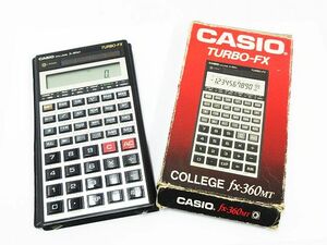 ■ 簡易動作のみ確認 ジャンク 現状品 CASIO カシオ 関数電卓 fx-360MT TURBO-FX 計算機 カバー付き 