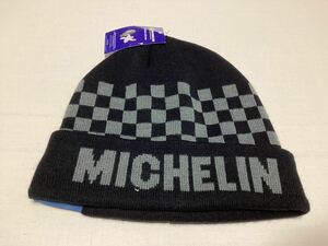 ミシュラン ニットキャップ チェッカー （Michelin/Knitcap/Checker）黒・長期保管・デッドストック・未着用品■タグ付き◇ビバンダム