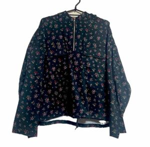  free shipping * xgirl X-girl FLORAL HALF ZIP HOODIE