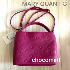 新品★トートバッグ　4ペタルレトロ 2WAYミニトート(フューシャピンク)ショルダー　ハンドバッグ　MARY QUANT 