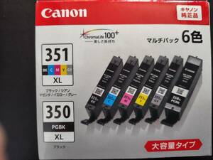 新品未使用 Canon キヤノン 純正インク カートリッジ BCI-351XL(BK/C/M/Y/GY)+BCI-350XL 6色マルチパック 大容量タイプ BCI-351XL+350XL