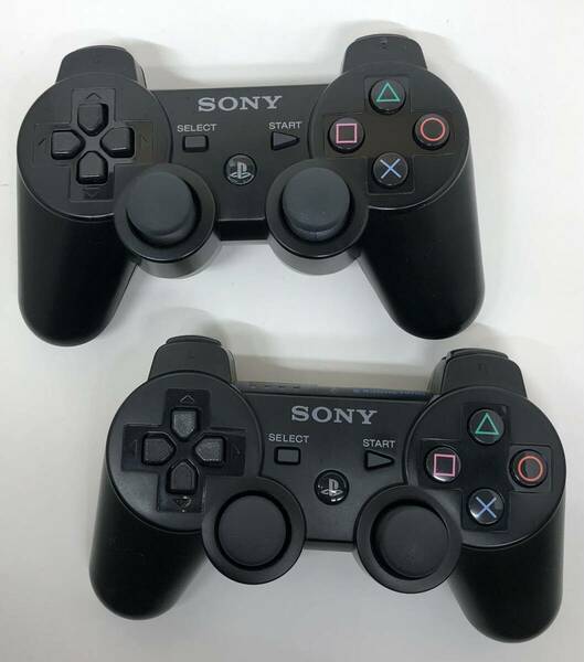 PS3 コントローラー 純正 黒 ブラック 2個セット ディアルショック3 DUALSHOCK3 SIXAXIS アルコール消毒済 B01