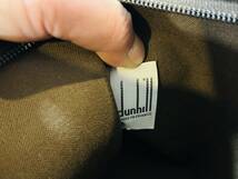 A2878 ダンヒル dunhill◆レザー使い クラッチバッグ/セカンドバッグ/ポーチ ブラウン フランス製_画像6