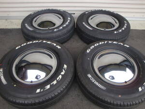  moon I z wheel cap!!200 series Hiace original 15 -inch + Goodyear EAGLE #1 Nascar 195/80R15 107/105L LT 4 pcs set 