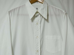 Y's ワイズ ビンテージ コットン 長袖シャツ 白シャツ メンズ size 3 日本製 ヨウジヤマモト 山本耀司 Yohji Yamamoto