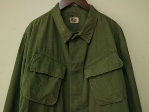 Medium Short 1969年製 米軍 実物 ビンテージ ジャングル ファティーグ ジャケット リップストップ ポプリン トロピカル/ミリタリー コート