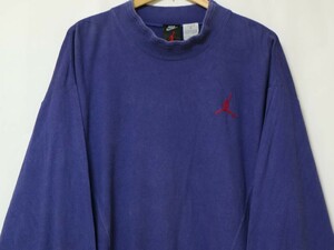 希少 90s NIKE AIR JORDAN ナイキ エアジョーダン ジャンプマン カットソー素材 スウェット デザイン US- XL // NBA ブルズ Tシャツ ☆