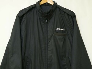 レア 80S USA BOSE ビンテージ ボーズ ブラック ジャケット ブルゾン 黒 L - Members Only スタイル//90S 企業 音楽 スピーカー Tシャツ ☆