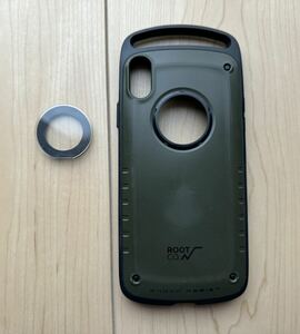 ROOT CO.製 Shock Resist Case Pro. for iPhone XS Max カーキ（マット）iPhoneケース 耐衝撃 登山 キャンプ アウトドア