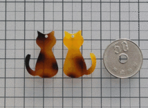 ☆即決☆アクリル製べっ甲柄　猫パーツ　8個で240円_画像3