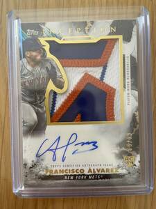 2023 Topps Inception Jumbo Patch card of Francisco Alvarez, rookie RC Auto /99 Nice Patch !!