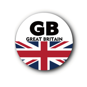 缶バッチ 44mm （イギリス・白） イギリス国旗 ユニオンジャック 雑貨 LONDON フラッグ 英国