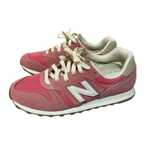 ニューバランス NB 373 スニーカー 23cm ピンク 白 シューズ 靴 NEW balance