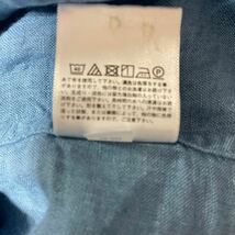 UNIQLO ユニクロ 麻 リネンシャツ 長袖 前ボタン メンズ Lサイズ シワ加工 長袖シャツ 古着_画像5