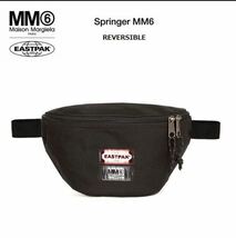 新品タグ付 MM6 Maison Margiela EASTPAK リバーシブル ウエストバッグ 黒 メゾン マルジェラ イーストパック ウエストポーチ ビンテージ_画像2