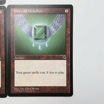 sD963o [人気] MTG Pearl Medallion サファイアの大メダル 黒玉の大メダル Ruby Medallion Emerald Medallion TMP 計5枚_画像5