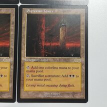 sA285o [人気] MTG 土地 レア R ファイレクシアの塔 Phyrexian Tower ウルザズ・サーガ USG 日本語版1枚 英語版3枚 計4枚_画像7