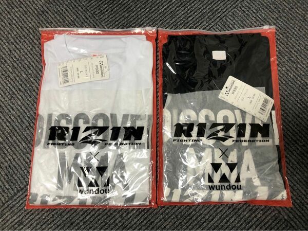 RIZIN 14 大会記念 ドライTシャツ 黒白2枚セット Lサイズ