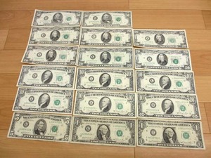 アメリカ 旧ドル札 287ドル まとめて 50ドル 20ドル 10ドル 5ドル 1ドル DOLLARS 紙幣