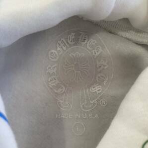 クロムハーツ STENCIL HOODIE ステンシルプリント クロス ホースシューロゴ 裏起毛 プルオーバーパーカー超美品の画像8