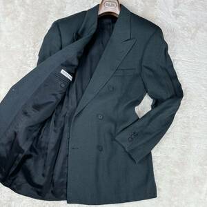 1円 美品! XL.LL~LエンポリオアルマーニEMPORIO ARMANI テーラードジャケットダブルブレストブレザー 総裏2Bイタリア製48メンズ グレー