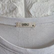A176【roshel】プリントTシャツ 半袖【メンズXL】ホワイト_画像5