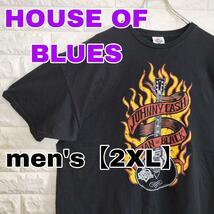 B635【HOUSE OF BLUES】半袖Tシャツ【メンズ2XL】ブラック_画像1