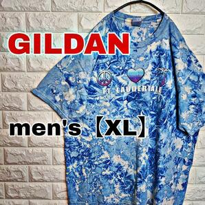 A559【GILDAN】半袖プリントTシャツ【メンズXL】タイダイの画像1