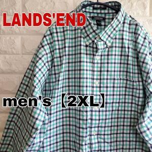 A778【LAND'SEND】シャツ 長袖【メンズ2XL】